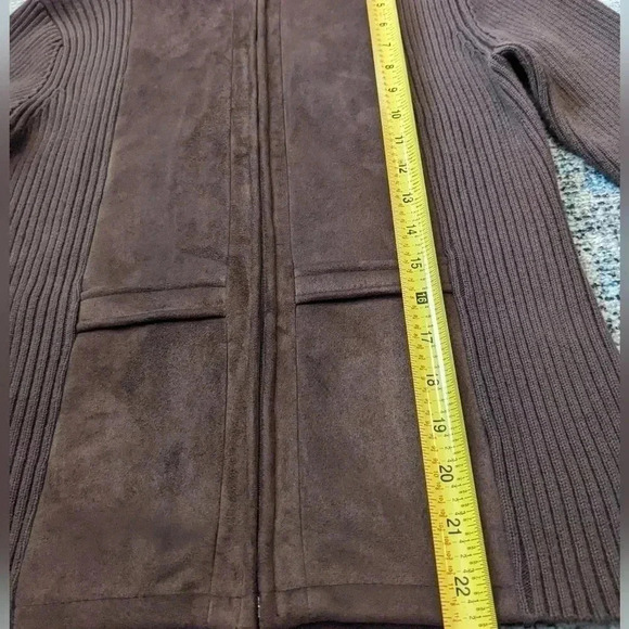 Preswick & Moore Brown 100% cotton zip up jacket size M - Picture 6 of 6